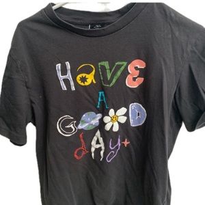 Black street wear graphic tee